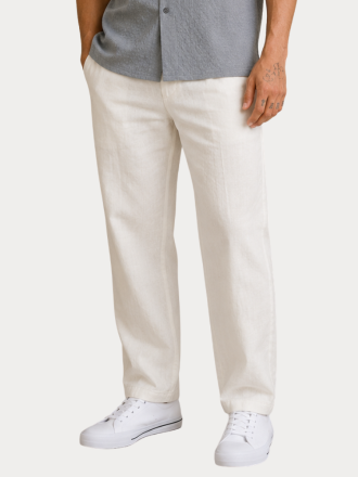 ΠΑΝΤΕΛΟΝΙ JACK&JONES JPSTBILL DIEGO STRIPED PANTS LINEN BLEND SILVER SAGE