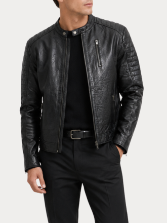 JACKETS JACK&JONES JJERICHARD LEATHER JACKET NOOS BLACK