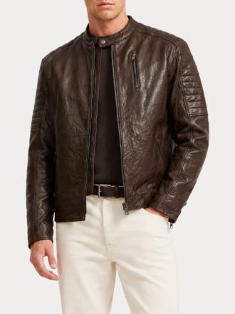 JACKETS JACK&JONES JJERICHARD LEATHER JACKET NOOS BROWN STONE