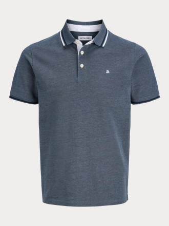 ΠΟΛΟ JACK&JONES JJEPAULOS POLO SS NOOS PLS Blue Mirage (PLUS SIZE)