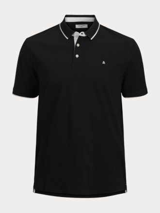 ΠΟΛΟ JACK&JONES JJEPAULOS POLO SS NOOS PLS Black (PLUS SIZE)
