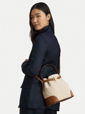 ΤΣΑΝΤΑ RAPLH LAUREN BUCKET BAG BEIGE