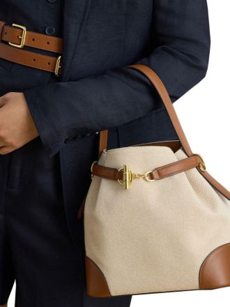 ΤΣΑΝΤΑ RAPLH LAUREN BUCKET BAG BEIGE