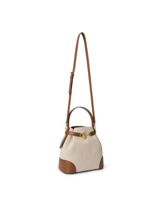 ΤΣΑΝΤΑ RAPLH LAUREN BUCKET BAG BEIGE