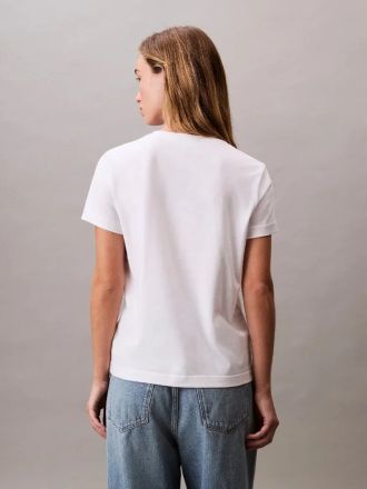 TOP CALVIN KLEIN LV047B224G-YAA ARCHIVE JERSEY CREW TEE EU BRIGHT WHITE