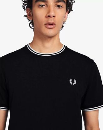 T-SHIRT FRED PERRY TWIN TIPPED BLACK