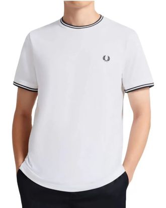 T-SHIRT FRED PERRY TWIN TIPPED WHITE
