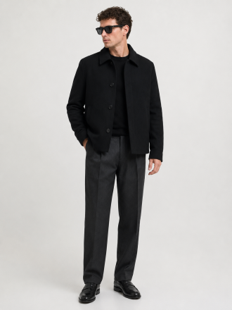 ΠΑΛΤΟ JACK&JONES JJEHARRIS SHORT COAT SN BLACK
