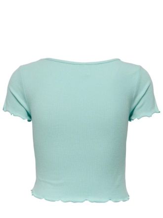 V-NECK TOP ONLY KIKA S/S PASTEL TURQUOISE