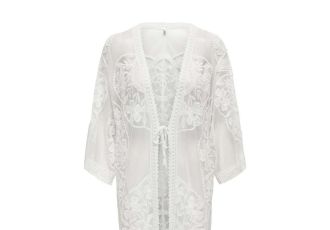 KIMONO ONLY CARLA EMBROIDERED LACE ACC CLOUD DANCER