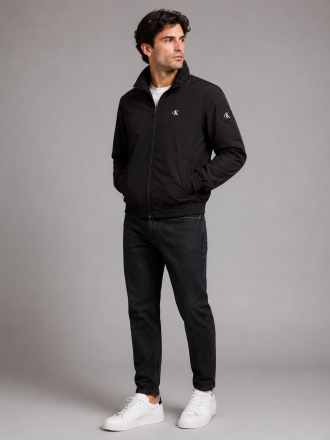 ΜΠΟΥΦΑΝ CALVIN KLEIN LS PADDED NYLON HARRINGTON JAC BLACK