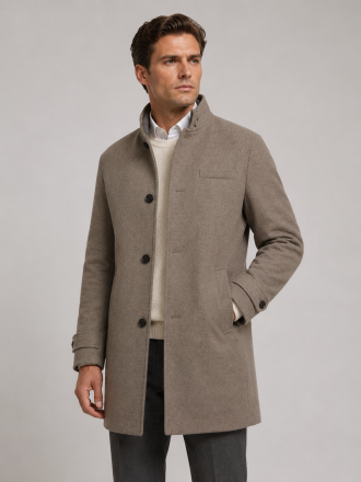 ΠΑΛΤΟ JACK&JONES JJEMELTON WOOL BLEND COAT SN GREIGE