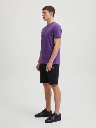 SHORTS ΦΟΡΜΕΣ JACK&JONES JPSTGORDON COLLEGE SWEAT SHORTS MID ΜΑΥΡΟ