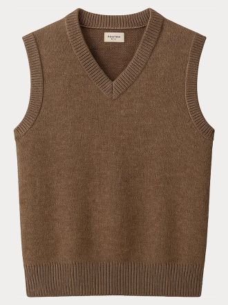 ΠΛΕΚΤΑ BOSTON KNITTING VEST MOCHA