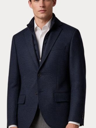ΣΑΚΑΚΙ BOSTON DETACHABLE QUILTED BLAZER NAVY