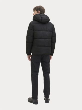 ΜΠΟΥΦΑΝ JACK&JONES JREBREBEL LOGO PUFFER HOOD BLACK