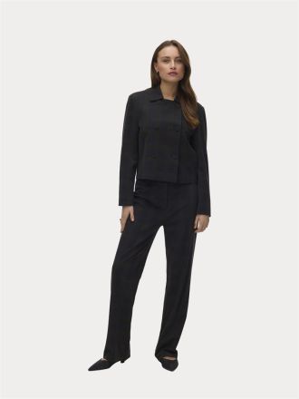 ΠΑΝΤΕΛΟΝΙ VERO MODA VMMALLI HW STRAIGHT CHECK PANT PRM NAVY BLAZER CHOCOLATE TORTE CHECK
