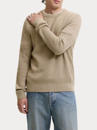ΠΛΕΚΤΟ JACK&JONES JJPANNEL KNIT CREW NECK AW26 CROCKERY