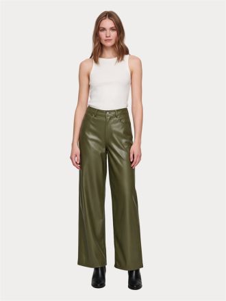 ΠΑΝΤΕΛΟΝΙ ONLY ONLSMOOTH HW FAUX LEATH WIDE PANT CC PNT TARMAC