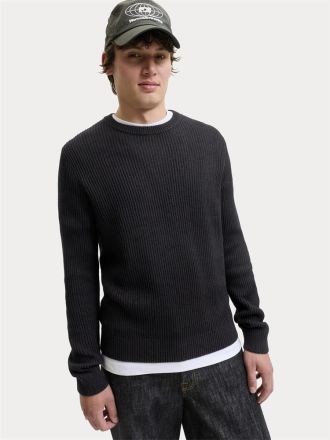 ΠΛΕΚΤΟ JACK&JONES JJPANNEL KNIT CREW NECK AW26 BLACK