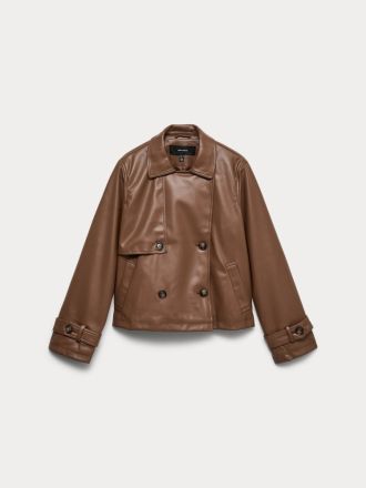 JACKET VERO MODA VMCAIAMOLLIE SHORT COATED TRENCHCOAT BOO COCOA BROWN