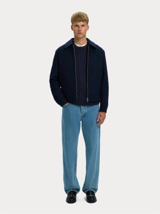 ΠΛΕΚΤΟ SELECTED SLMBRAUN KNIT CABLE CREW NOOS NAVY BLAZER