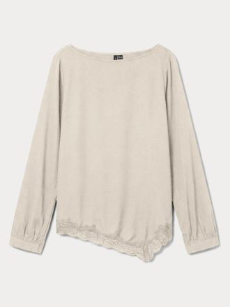 TOP VERO MODA VMCINDY LACE LS TOP WVN BIRCH