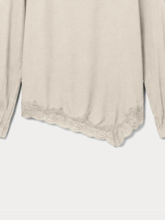 TOP VERO MODA VMCINDY LACE LS TOP WVN BIRCH