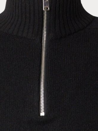 ΠΛΕΚΤΟ SELECTED SLHREG NICO KNIT HALF ZIP HIGH NECK BLACK