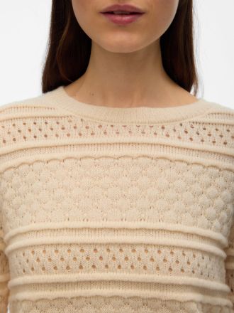 ΠΛΕΚΤΟ VERO MODA VMLEO LS O-NECK PULLOVER BF BIRCH