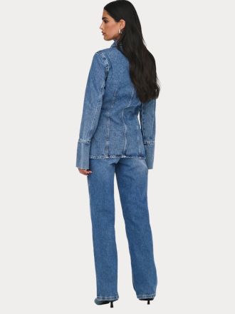 ΠΟΥΚΑΜΙΣΟ ONLY ONLNARA L/S FITTED DNM SHIRT SIK MEDIUM BLUE DENIM