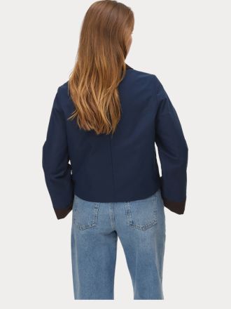 ΜΠΟΥΦΑΝ VERO MODA VMVIC LS CF SHORT JACKET WVN NAVY BLAZER