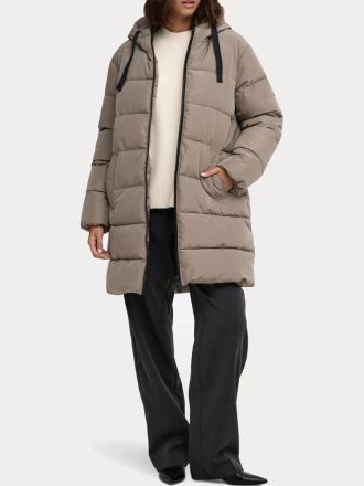 ΠΑΛΤΟ ONLY ONLCLAIR PUFFER HOOD COAT CC OTW WALNUT