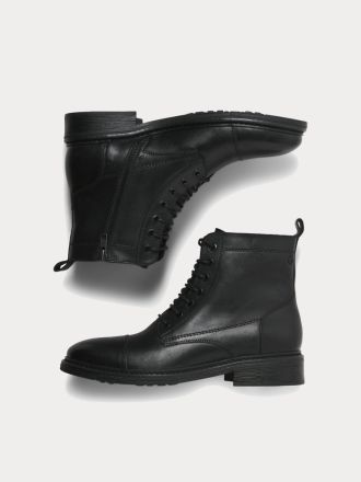 ΜΠΟΤΑΚΙ JACK&JONES JFWWENTWORTH LEATHER BOOT LN BLACK