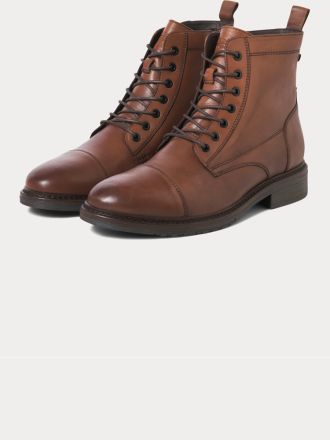 ΜΠΟΤΑΚΙ JACK&JONES JFWWENTWORTH LEATHER BOOT LN COGNAC