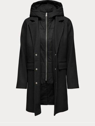 ΠΑΛΤΟ ONLY ONLBLOOM HOOD COAT CS OTW BLACK