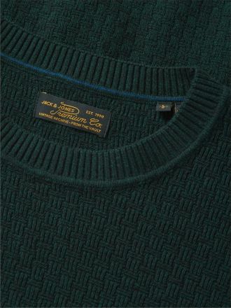 ΠΛΕΚΤΑ JACK&JONES JPRBLUSTANLEY KNIT CREW NECK BF LN SCARAB SQUARED
