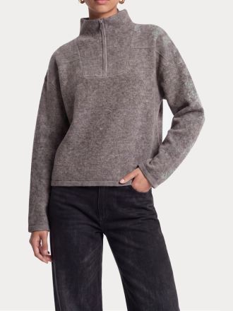 ΠΛΕΚΤΑ ONLY ONLCLARA LS HALF ZIP KNT BRACKEN/SILVER ZIP