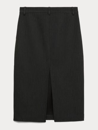 ΦΟΥΣΤΑ VERO MODA VMSKYLAR MW PENCIL SKIRT PRM DARK GREY PINSTRIPE