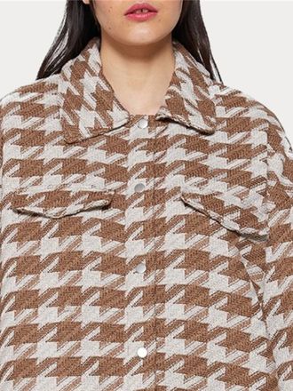 JACKET ONLY ONLISOLDE ZL BOUCLE SHACKET CC OTW BROWN