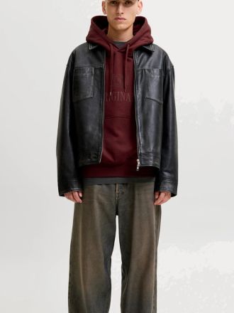 ΦΟΥΤΕΡ JACK&JONES JORFREDERIKSBERG MONOGRAM SWEAT HOOD SN CHOCOLATE TRUFFLE