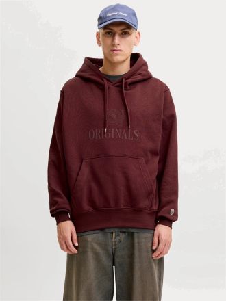 ΦΟΥΤΕΡ JACK&JONES JORFREDERIKSBERG MONOGRAM SWEAT HOOD SN CHOCOLATE TRUFFLE