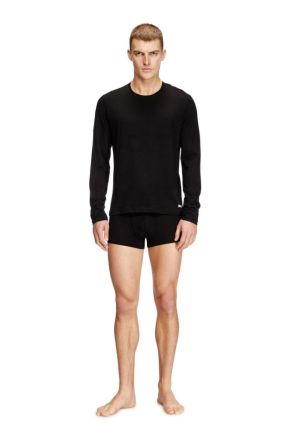 LONG SLEEVE DIESEL KIRK-D BOX T-SHIRT BLACK