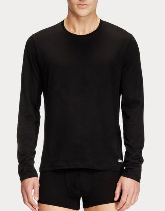 LONG SLEEVE DIESEL KIRK-D BOX T-SHIRT BLACK