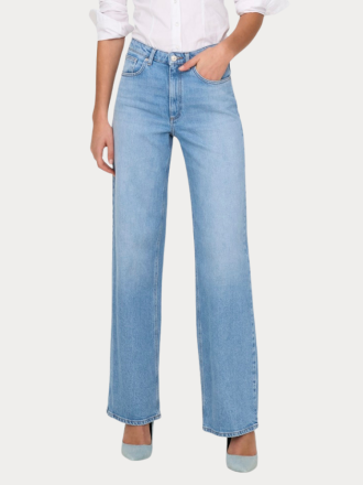 ΤΖΙΝ ONLY JUICY HW WIDE LEG REA141 LIGHT BLUE DENIM