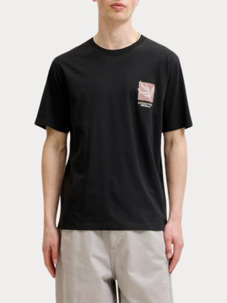T-SHIRT JACK & JONES JORMONTAUK CHESTIE TEE SS CREW NECK BLACK
