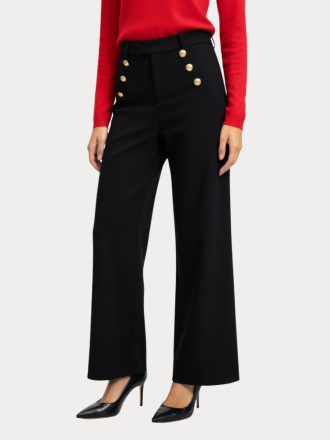 ΠΑΝΤΕΛΟΝΙ ONLY ONLTILDA LIFE 6-BUTTON PANTS BLACK