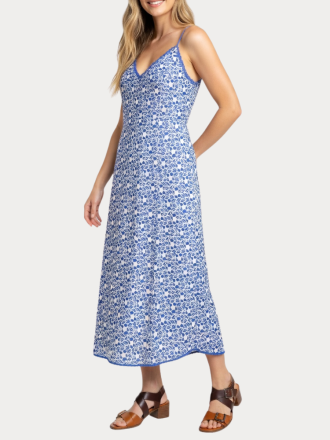 DRESS VERO MODA VMSONEY LACE SINGLET CALF DRESS WVN BLUE