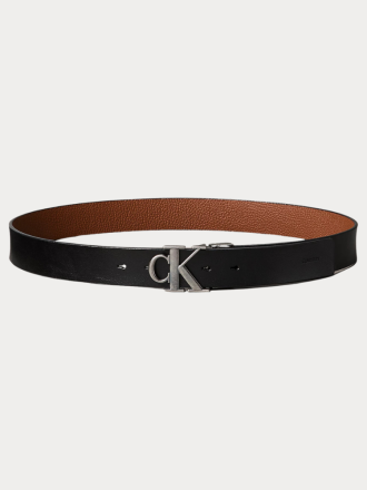 ΖΩΝΗ CALVIN KLEIN BUCKLE TUMBLED REV. BLACK TAN