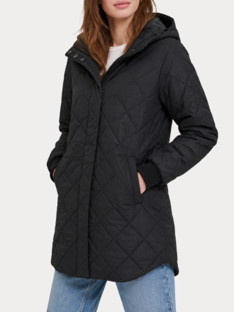 ΜΠΟΥΦΑΝ ONLY ONLJULIET QUILTED HOOD ZIP COAT OTW NOOS BLACK